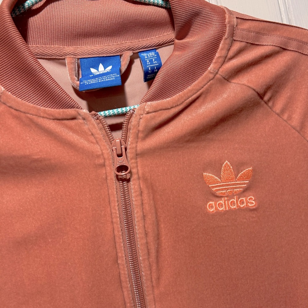 Super Cool Retro Adidas Velour Track Jacket